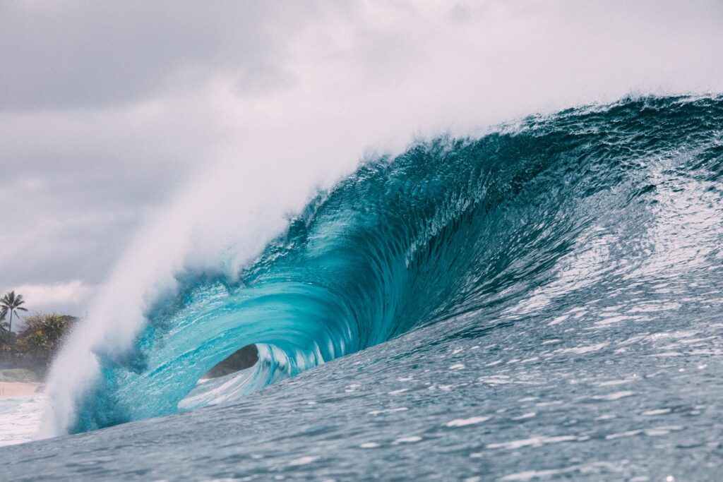 An ocean wave.